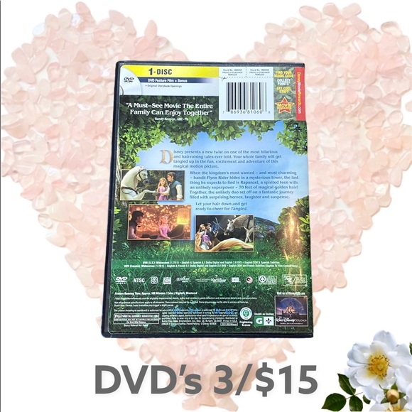 💖3/$15 Disney’s Tangled DVD Movie - Picture 3 of 4